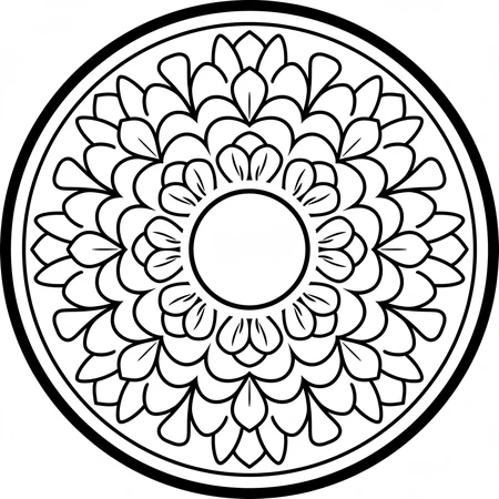 Mandala Facile à Colorier #8