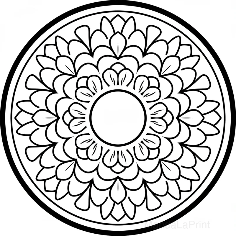 Mandala Facile à Colorier #8