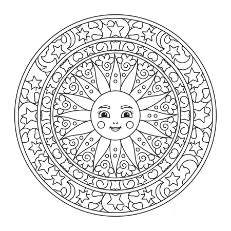 Mandala Facile à Colorier #17