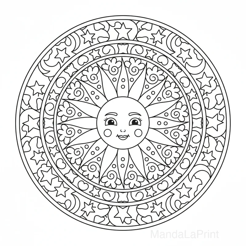 Mandala Facile à Colorier #17