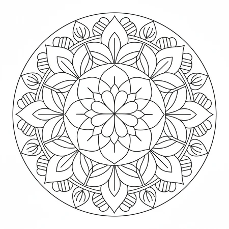 Mandala Facile à Colorier #42