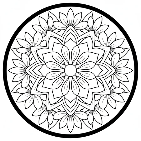 Mandala Facile à Colorier #44