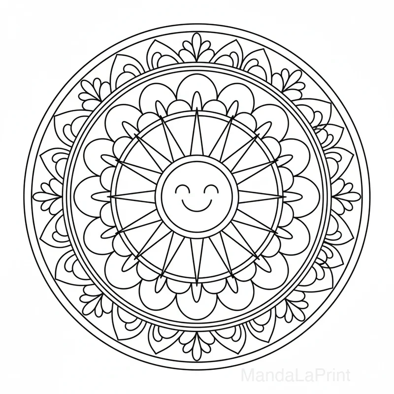 Mandala Soleil pour Enfants #31