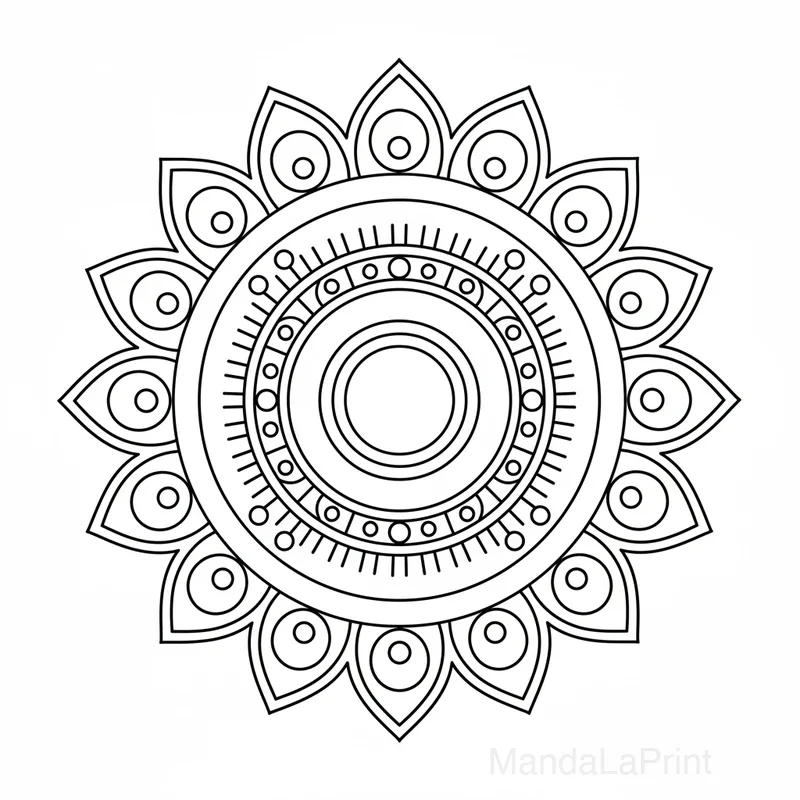 Cerchi e Petali Mandala #36