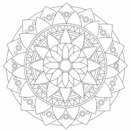 Mandala Simple pour Débutants #15