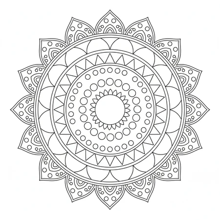 Mandala Simple pour Débutants #21