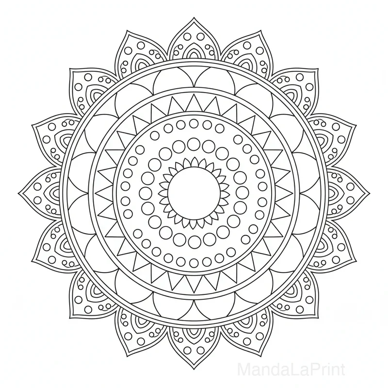 Basique Relaxant Mandala #21