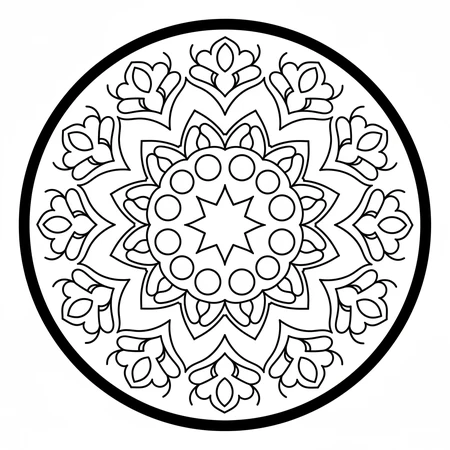 Mandala Facile à Colorier #10