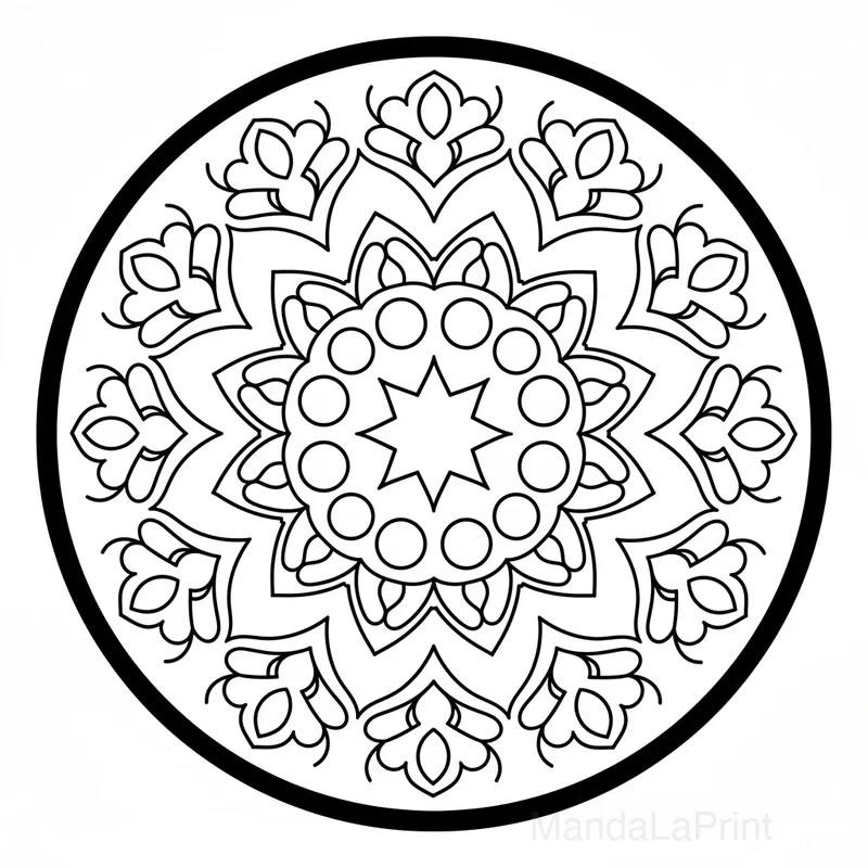 Mandala Facile à Colorier #10