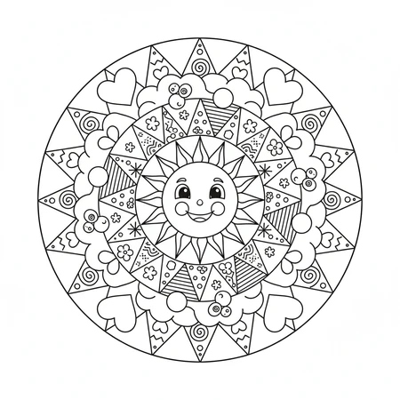 Coloriage Mandala Enfant #26
