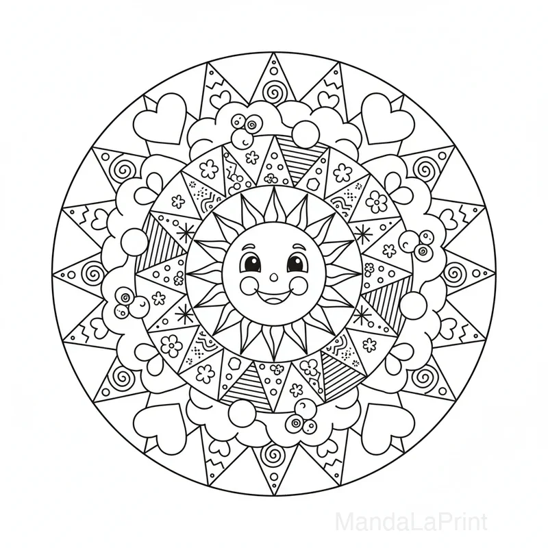 Einfaches Entspannendes Mandala #26