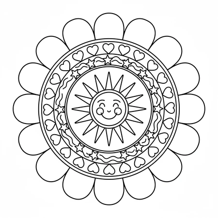 Mandala Soleil pour Enfants #38