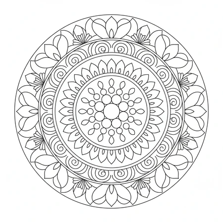 Coloriage Mandala Enfant #25