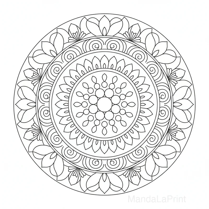 Kinder Mandala Ausmalbild #25