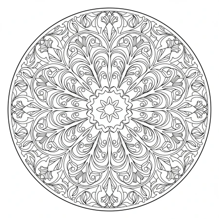 Coloriage Mandala Zentangle #8