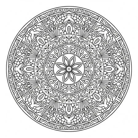Mandala Zentangle #23