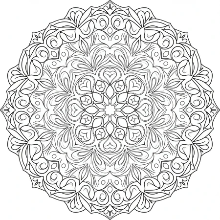 Coloriage Mandala Zentangle #14