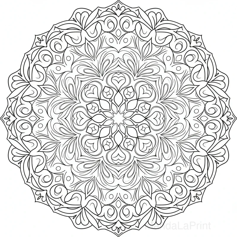 Coloriage Mandala Zentangle #14