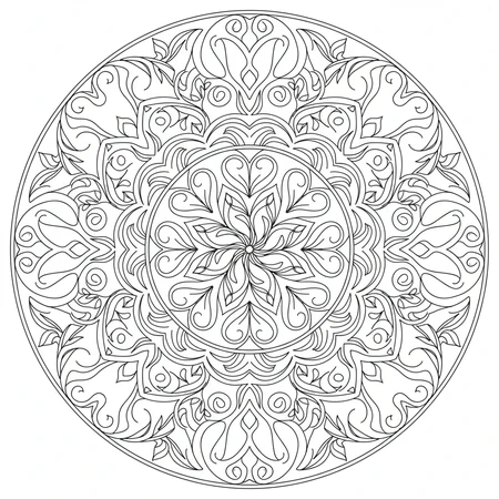 Mandala Courbes Organiques #28