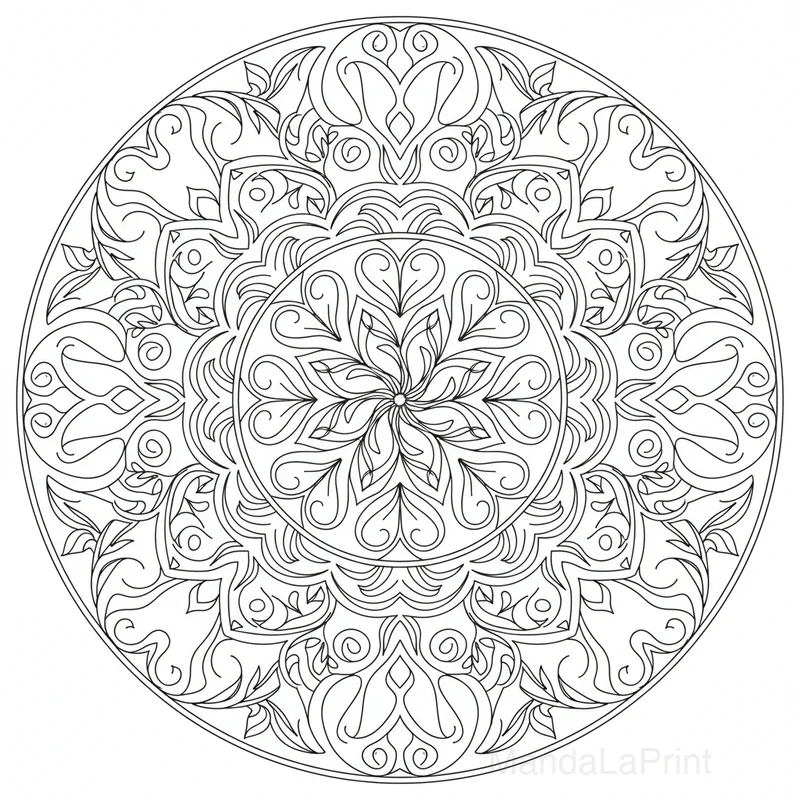 Mandala Courbes Organiques #28