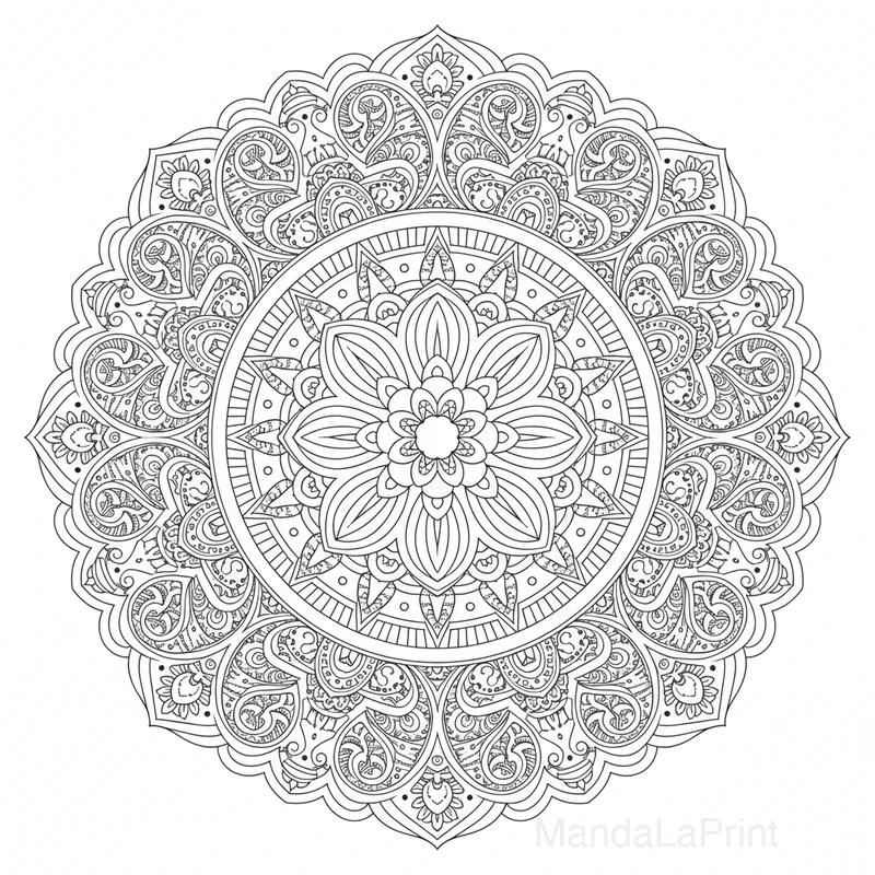 Mandala Paisley Orné #30