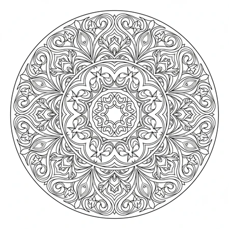 Coloriage Mandala Zentangle #12