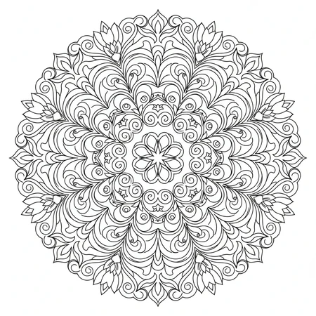 Mandala Courbes Organiques #29