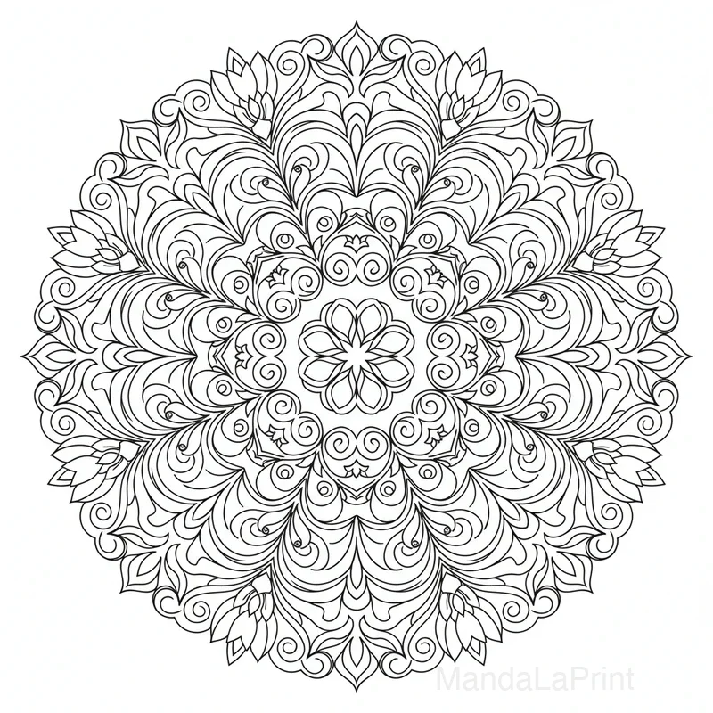 Mandala Courbes Organiques #29