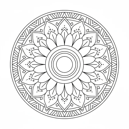 Mandala Cercles et Pétales #62