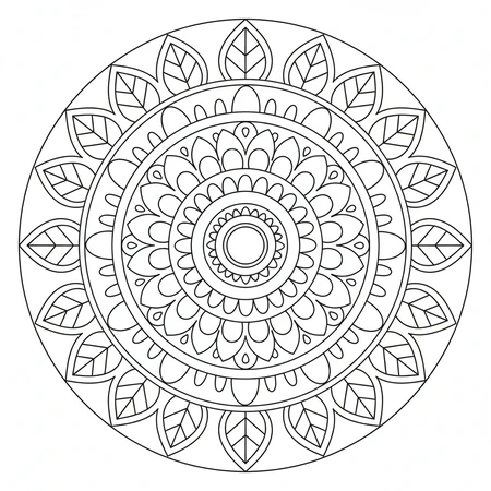 Mandala Simple pour Débutants #46