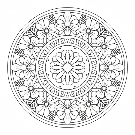 Coloriage Mandala Enfant #24