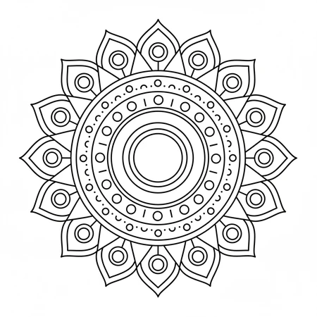 Mandala Cercles et Pétales #59