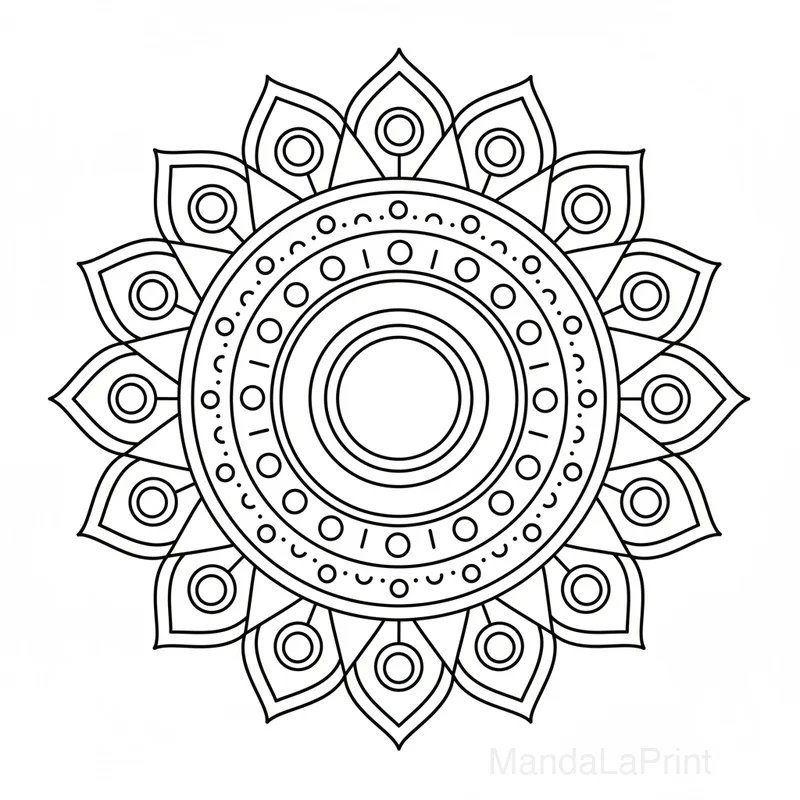 Mandala Cercles et Pétales #59