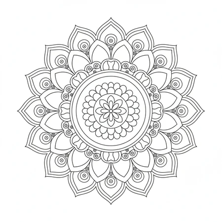 Mandala Cercles et Pétales #52