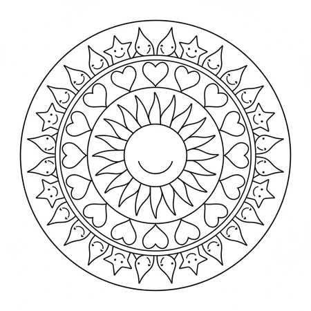 Mandala Facile à Colorier #23