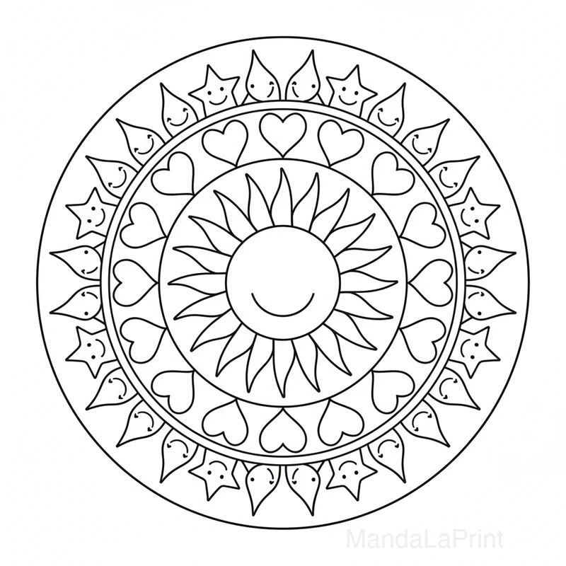Facile Mandala Coloriage Page #23