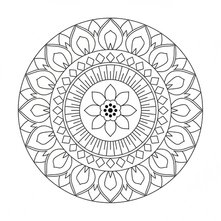 Coloriage Mandala Enfant #8