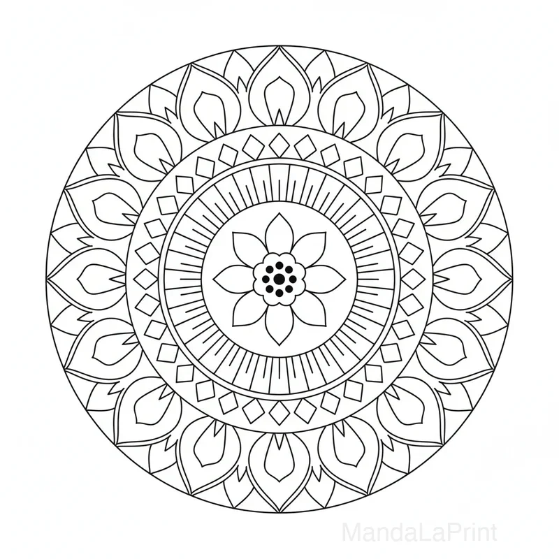 Kinder Mandala Ausmalbild #8
