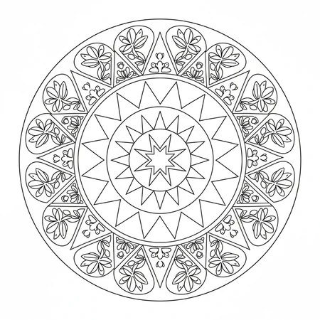Mandala Formes Géométriques Simple #49