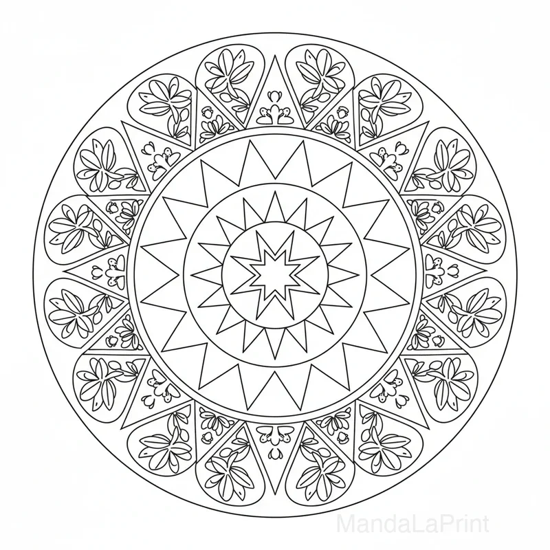 Simple Géométrique Formes Mandala #49