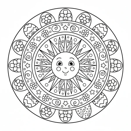 Coloriage Mandala Enfant #36
