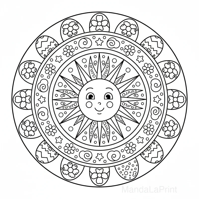 Coloriage Mandala Enfant #36