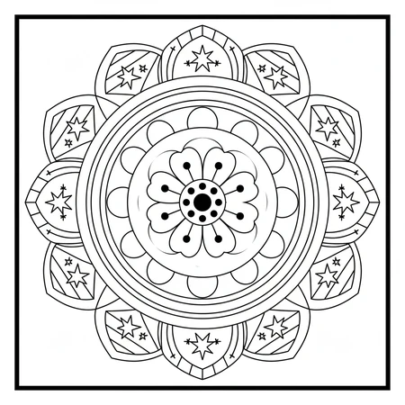 Mandala Cercles et Pétales #58