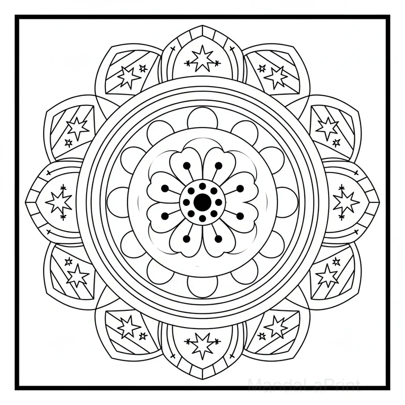 Mandala Cercles et Pétales #58
