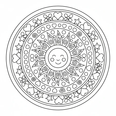 Coloriage Mandala Enfant #10