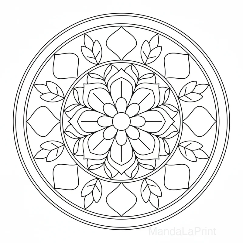 Einfaches Entspannendes Mandala #29