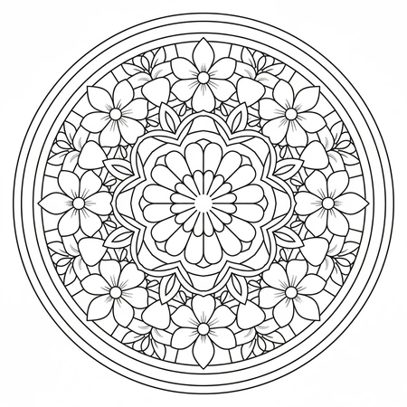 Mandala Facile à Colorier #55