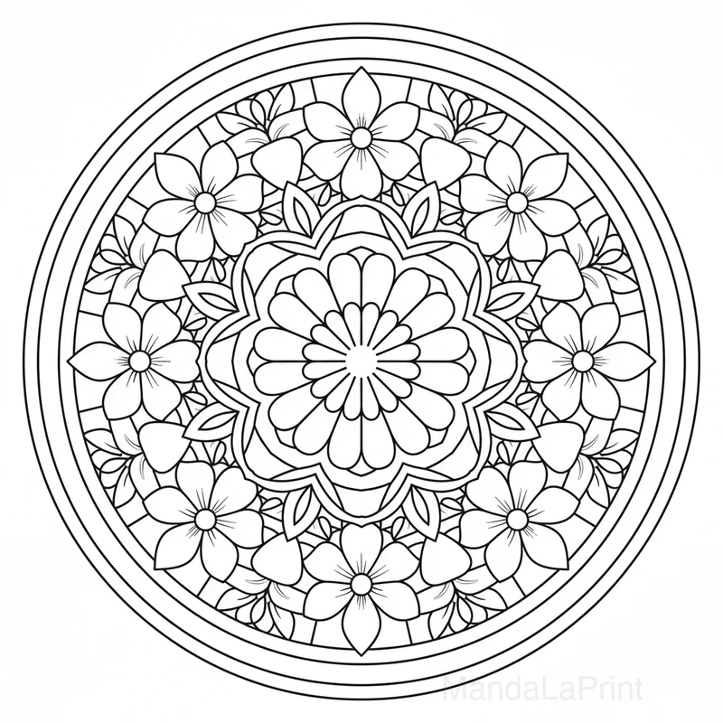 Einfaches Anfänger Mandala #55