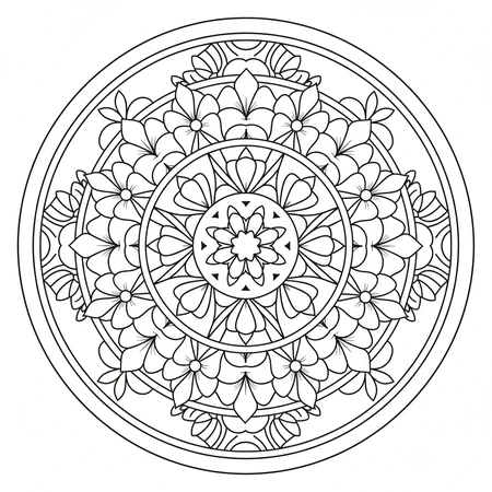 Mandala Facile à Colorier #50