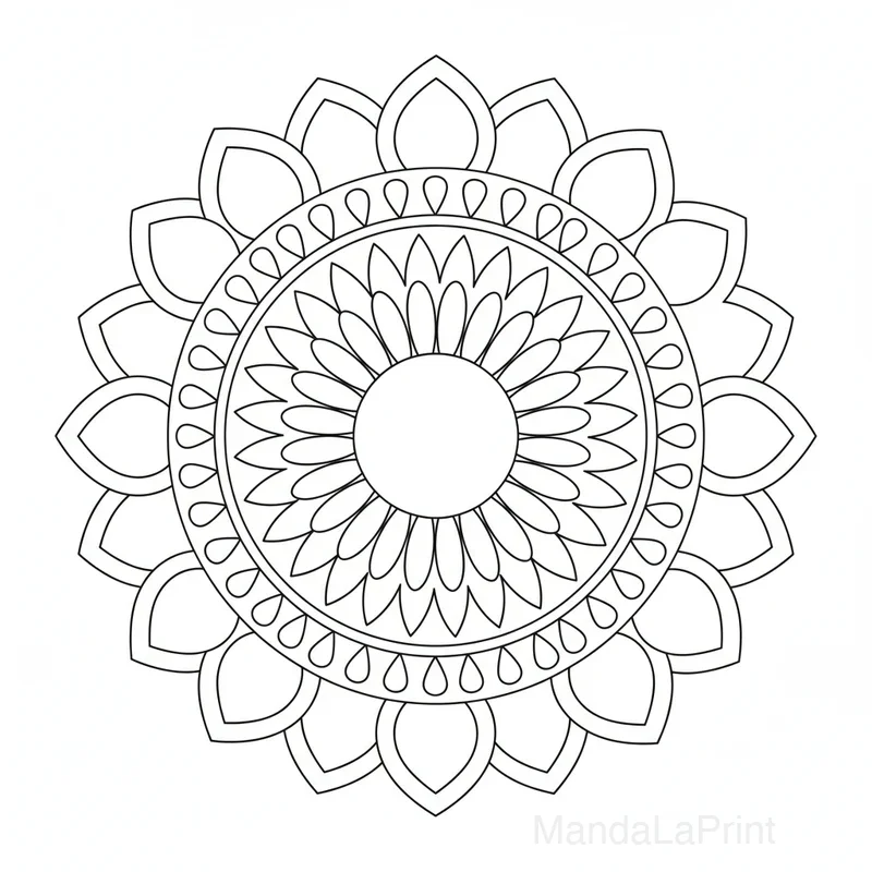 Simple Mandala pour Débutants #47
